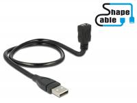 Cable USB 2.0 Type-A male USB 2.0 Micro-B female ShapeCable 0.50 m
