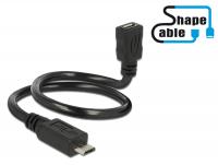 Cable USB 2.0 Micro-B male USB 2.0 Micro-B female OTG ShapeCable 0.35 m