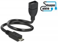 Cable USB 2.0 Micro-B male USB 2.0 Type-A female OTG ShapeCable 0.35 m