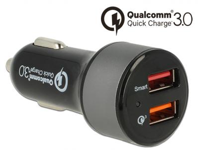 Navilock Car charger 2 x USB Type-A with QualcommÂ® Quick Chargeâ¢ 3.0