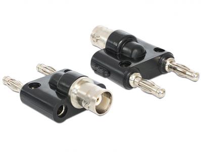 Delock Adapter BNC female 2 x 4 mm Banana male (spring connector)