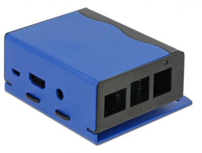 Design metal case EM-59228 C2 for Raspberry PI 23 Model B - Color blueblack