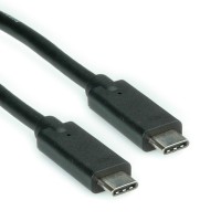 ROLINE USB 3.1 Cable, PD (Power Delivery) 20V5A, with Emark, C-C, M/M, black, 0.5 m