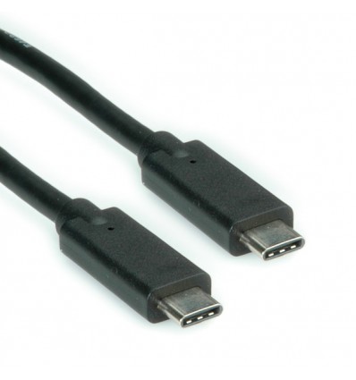 ROLINE USB 3.1 Cable, PD (Power Delivery) 20V5A, with Emark, C-C, M/M, black, 0.5 m