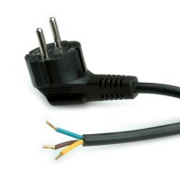 ROLINE Power Cable with Schuko connector / open end, AC 230V, black, 3.0 m