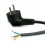 Power Cable with Schuko connector / open end, AC 230V, black, 1.8 m