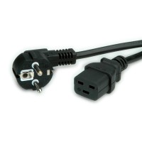 VALUE Power Cord Schuko, IEC320 - C19 16A, black, 3.0 m