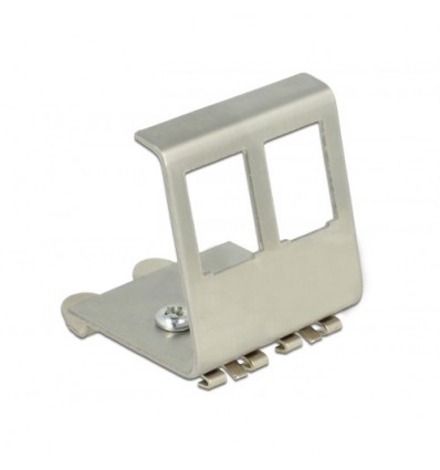 Delock Keystone Metal Mounting 2 Port for DIN rail