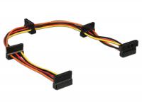 Cable Power SATA 15 pin plug 4 x SATA 15 pin receptacle 40 cm multicolour