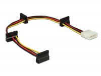 Cable Power Molex 4 pin plug 4 x SATA 15 pin receptacle 40 cm