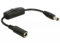 Adapter cable DC 5.5 x 2.5 mm male DC 5.5 x 2.5 mm female with switch 20 cm