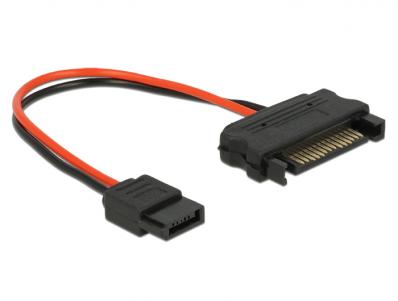 Cable Power SATA 15 pin plug Power Slim SATA 6 pin receptacle 10 cm