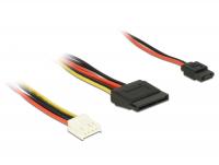 Cable Power Floppy 4 pin power receptacle SATA 15 pin receptacle (5 V + 12 V) + Slim SATA 6 pin receptacle (5 V) 24 cm