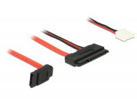 Cable SATA 6 Gbs 22 pin receptacle straight SATA 7 pin receptacle + Floppy 4 pin power receptacle (5 V) 30 cm