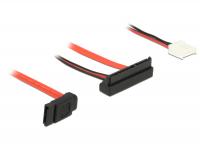 Cable SATA 6 Gbs 7 pin receptacle + Floppy 4 pin power receptacle (5 V) SATA 22 pin receptacle downwards angled 30 cm