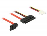 Cable SATA 6 Gbs 7 pin receptacle + Floppy 4 pin power receptacle (5 V + 12 V) SATA 22 pin receptacle straight 30 cm