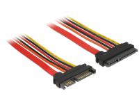 Extension cable SATA 6 Gbs 22 pin plug SATA 22 pin receptacle (3.3 V + 5 V + 12 V) 10 cm