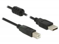 Delock Cable USB 2.0 Type-A male USB 2.0 Type-B male 0.5 m black