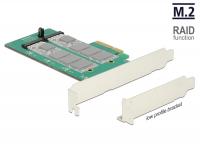 PCI Express Card 2 x internal M.2 Key B with RAID - Low Profile Form Factor