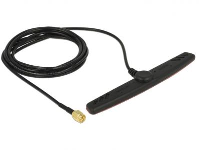 GSM UMTS LTE Antenna SMA Plug 2.5 dBi 2 m RG-174 omnidirectional adhesive mounting