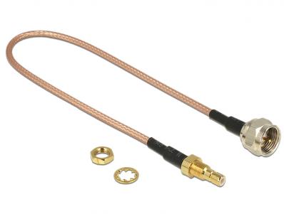 Antenna cable F plug SMB jack Bulkhead RG-316 25 cm