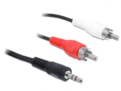 Cable Audio 3.5 mm stereo jack male 2 x RCA male 0.5 m