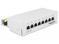 Delock Desktop Patch Panel 8 Port Cat.6A white