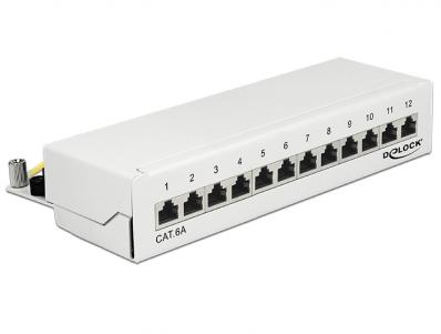 Delock Desktop Patch Panel 12 Port Cat.6A white