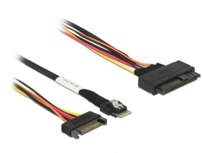 Cable Slim SAS SFF-8654 4i SAS SFF-8639 50 cm