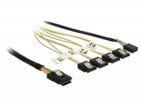 Cable Mini SAS SFF-8087 4 x SATA 7 pin Reverse + Sideband 0.5 m