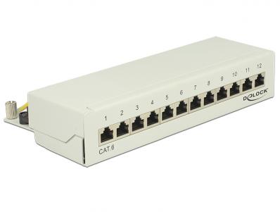 Desktop Patch Panel 12 Port Cat.6 grey