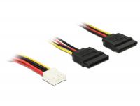Power Cable Floppy 4 pin Power receptacle 2 x Power SATA 15 pin receptacle 30 cm