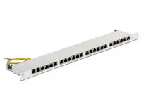 Delock 19 Patch Panel 24 Port Cat.6 0.5 U grey