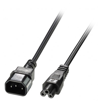 IEC C14 to IEC C5 Cloverleaf Extension Cable, 1m