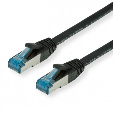 VALUE S/FTP Patch Cord Cat.6A, black, 10.0 m