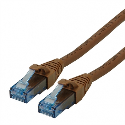 ROLINE UTP Patch Cord Cat.6A, Component Level, LSOH, brown, 20.0 m