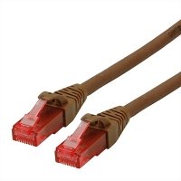 ROLINE UTP Cable Cat.6 Component Level, LSOH, brown, 3.0 m