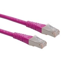 ROLINE S/FTP (PiMF) Patch Cord, Cat.6, pink, 15.0 m