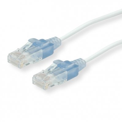 ROLINE UTP Patch Cord, Cat.6, slim, white, 1.0 m