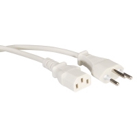 VALUE Power Cable, Straight IEC, white, 1.8m, CH, 1.8 m