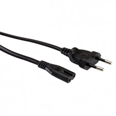 ROLINE Euro Power Cable, 2-pin, black, 5.0 m
