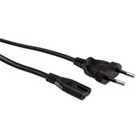 VALUE Euro Power Cable, 2-pin, black, 3.0 m