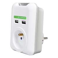 ROLINE Power Wall Outlet, 2x USB Charger, UTE version