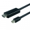 VALUE Mini DisplayPort Cable, Mini DP-UHDTV, M/M, black, 1.0 m