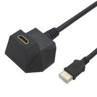 VALUE HDMI High Speed Cable + Ethernet, with magnet, M/F, black, 1.0 m