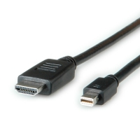 ROLINE Mini DisplayPort Cable, Mini DP-UHDTV, M/M, black, 3.0 m