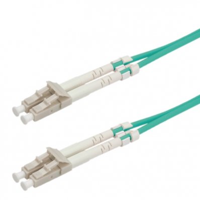 Value Fibre Optic Jumper Cable, 50/125µm, LC/LC, OM3, turquoise, 2.0 m