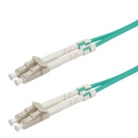 Value Fibre Optic Jumper Cable, 50/125µm, LC/LC, OM3, turquoise, 1.0 m