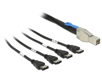 Delock Cable Mini SAS HD SFF-8644 > 4 x eSATA 1 m