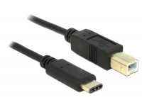 Delock Cable USB Type-C™ 2.0 male > USB 2.0 Type-B male 2.0 m black
